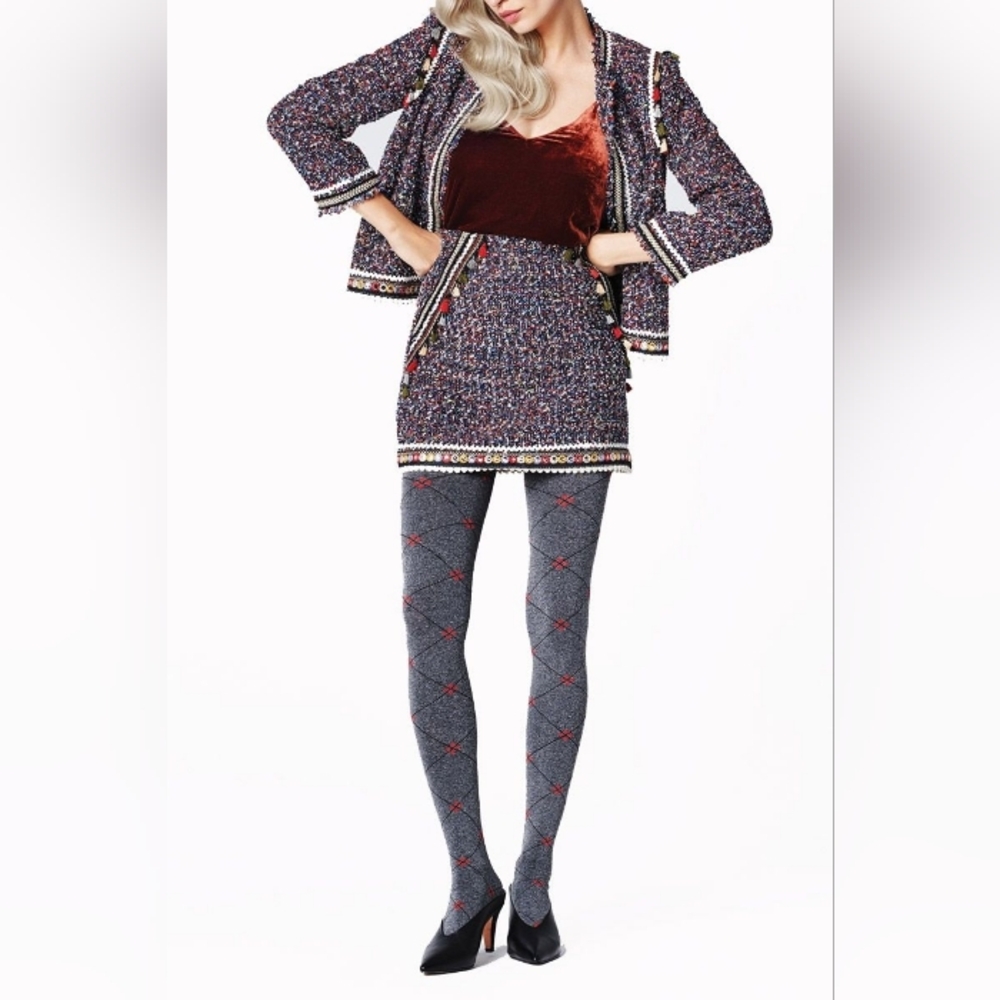 Fiore New Preppy Argyle Tights Sm.
